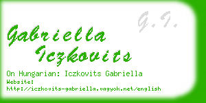 gabriella iczkovits business card